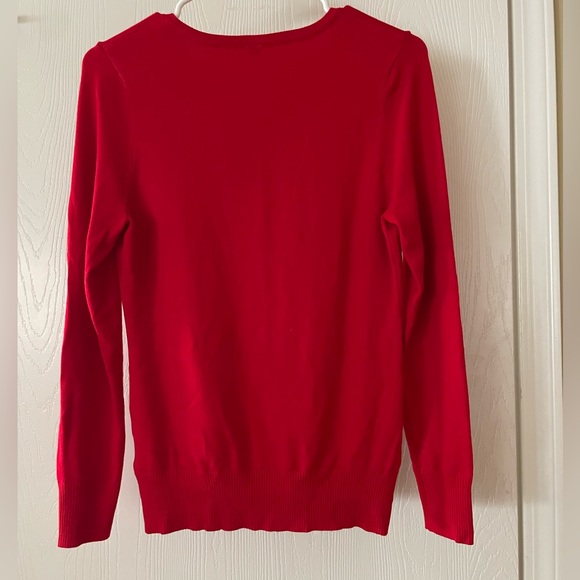 a.Jesdani women’s button down long sleeve knit cardigan red sweater small - Picture 3 of 7